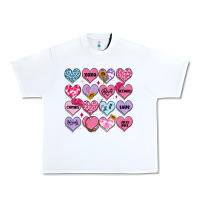 White valentines candy hearts Urban Heavy Tee - MaliasSmallBusiness