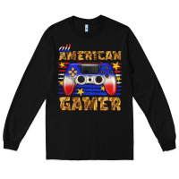 Black all american gamer Long Sleeve Tee - texasbilliewilder