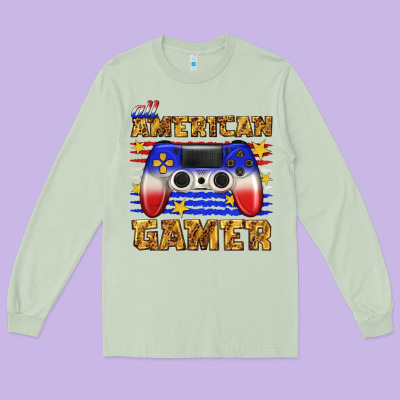 Long Sleeve Tee all american gamer