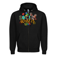 Black social worker Zipper Hoodie - Zillion Design Studio