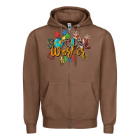 Chestnut social worker Zipper Hoodie - Zillion Design Studio