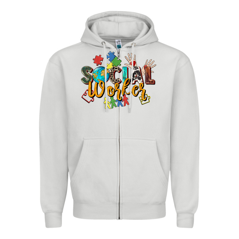 Social Worker Zipper Hoodie by Zillion Design Studio | Teevron