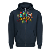 Navy social worker Zipper Hoodie - Zillion Design Studio