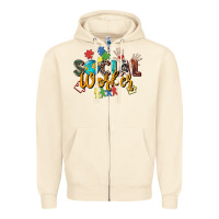 Sandshell social worker Zipper Hoodie - Zillion Design Studio