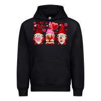 Black valentines day gnomies with heart balloon Urban Hoodie - NancyCooperArtShop