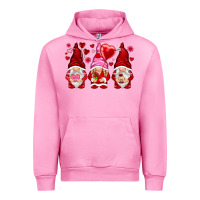 Fuchsia Pink valentines day gnomies with heart balloon Urban Hoodie - NancyCooperArtShop
