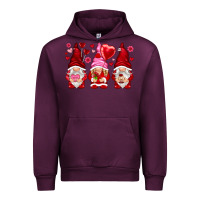 Mauve Wine valentines day gnomies with heart balloon Urban Hoodie - NancyCooperArtShop