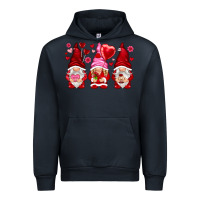 Navy valentines day gnomies with heart balloon Urban Hoodie - NancyCooperArtShop