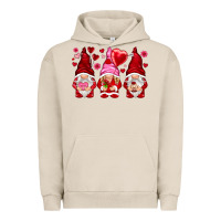Pigment French Oak valentines day gnomies with heart balloon Urban Hoodie - NancyCooperArtShop