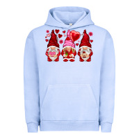 Pigment Grape Ice valentines day gnomies with heart balloon Urban Hoodie - NancyCooperArtShop