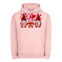 Pigment Salmon valentines day gnomies with heart balloon Urban Hoodie - NancyCooperArtShop