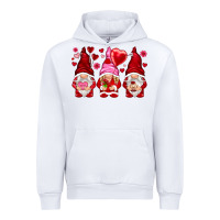 White valentines day gnomies with heart balloon Urban Hoodie - NancyCooperArtShop
