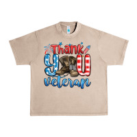 French Oak thank you veteran Urban Heavy Tee - MaliasSmallBusiness