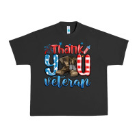Pigment Black thank you veteran Urban Heavy Tee - MaliasSmallBusiness