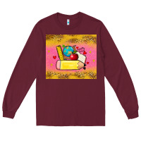 Burgundy back to school custom name Long Sleeve Tee - Zillion Design Studio