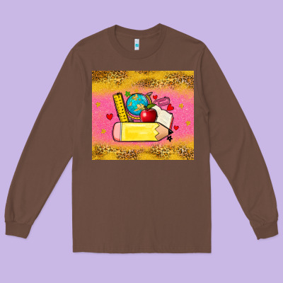 Long Sleeve Tee back to school custom name