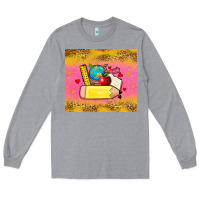 Heather Grey back to school custom name Long Sleeve Tee - Zillion Design Studio