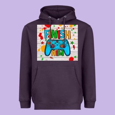 Finish Him Heavyweight Hoodie Designed By Jahusdesignshop