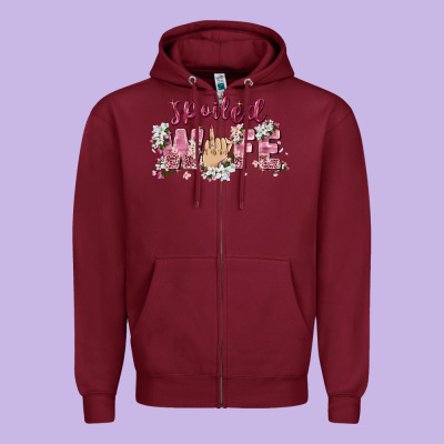 Spoiled Wife Zipper Hoodie Designed By Zillion Design Studio