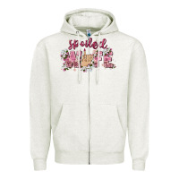Oatmeal Heather spoiled wife Zipper Hoodie - Zillion Design Studio