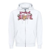 White spoiled wife Zipper Hoodie - Zillion Design Studio