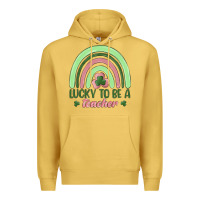 Antique Gold lucky to be a teacher Premium Hoodie - MaliasSmallBusiness
