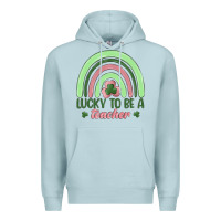 Blue Mist lucky to be a teacher Premium Hoodie - MaliasSmallBusiness