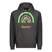 Charcoal Heather lucky to be a teacher Premium Hoodie - MaliasSmallBusiness