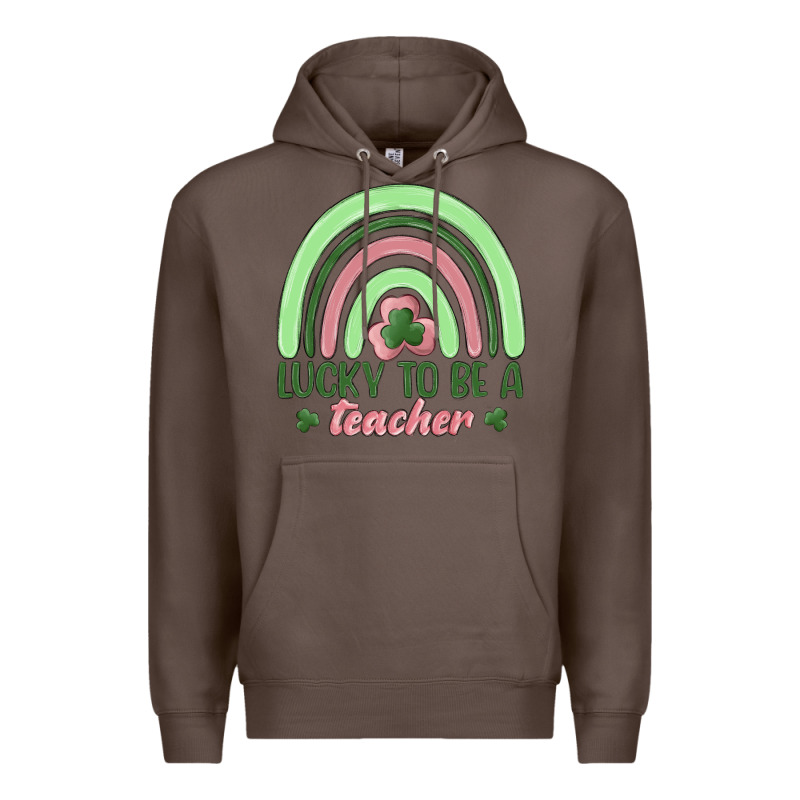 Lucky To Be A Teacher Premium Hoodie by MaliasSmallBusiness | Teevron