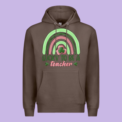 Lucky To Be A Teacher Premium Hoodie Designed By Maliassmallbusiness