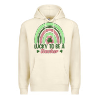 Sandshell lucky to be a teacher Premium Hoodie - MaliasSmallBusiness
