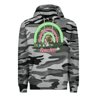 Slate Camo lucky to be a teacher Premium Hoodie - MaliasSmallBusiness