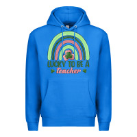 True Royal lucky to be a teacher Premium Hoodie - MaliasSmallBusiness