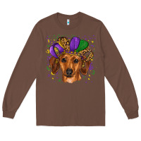 Chestnut mardi gras hat dachshund Long Sleeve Tee - RanaPortraitStore