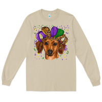 Mushroom mardi gras hat dachshund Long Sleeve Tee - RanaPortraitStore