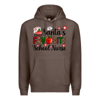 Coffee santa's favorite  school nurse Premium Hoodie - AdoDesignShop