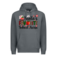 Rock santa's favorite  school nurse Premium Hoodie - AdoDesignShop