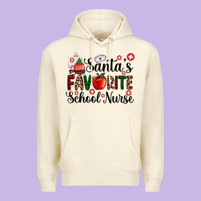 Santa's Favorite  School Nurse Premium Hoodie Designed By Adodesignshop