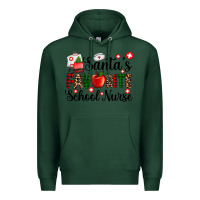 Sports Green santa's favorite  school nurse Premium Hoodie - AdoDesignShop