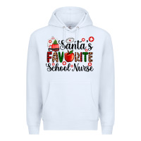 White santa's favorite  school nurse Premium Hoodie - AdoDesignShop