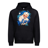 Black believe winter christmas santa claus Urban Hoodie - MaliasSmallBusiness