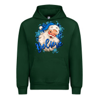 Forest Green believe winter christmas santa claus Urban Hoodie - MaliasSmallBusiness
