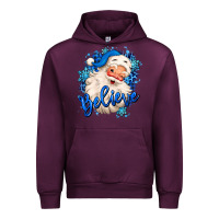 Mauve Wine believe winter christmas santa claus Urban Hoodie - MaliasSmallBusiness
