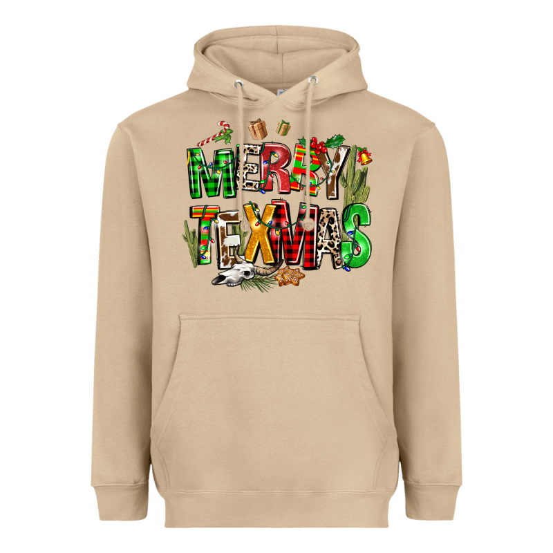 Christmas Texas Western Heavyweight Hoodie by AdoDesignShop | Teevron
