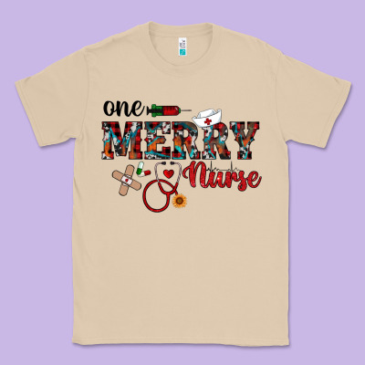 One Merry Nurse Western Classic Tee Designed By Ranaportraitstore