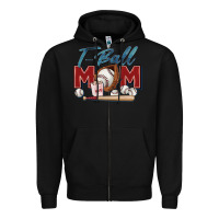 Black t ball mom Zipper Hoodie - Zillion Design Studio