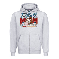 Heather Grey t ball mom Zipper Hoodie - Zillion Design Studio