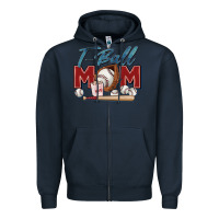 Navy t ball mom Zipper Hoodie - Zillion Design Studio