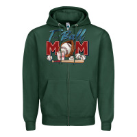 Sports Green t ball mom Zipper Hoodie - Zillion Design Studio