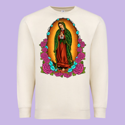 Our Lady Of Guadalupe Premium Sweatshirt Designed By Jahusdesignshop